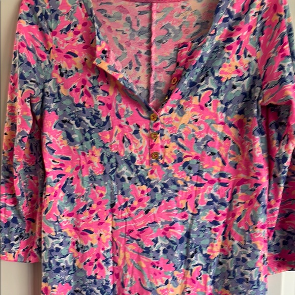 Lilly Pulitzer Bayan Dress in Multi Coco Coral Crab - Picture 3 of 8